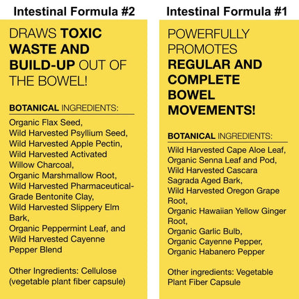 Dr. Schulze's Intestinal Formula #2 (8 oz) & Intestinal Formula #1 (90 capsules) - Organic Herbal Supplements