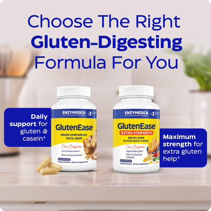 GlutenEase by Enzymedica – Gluten & Casein Digestive Enzymes, 60 Capsules