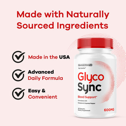 (3 Pack) Glyco Sync Capsules – All-Natural Balance Support, 90 Capsules