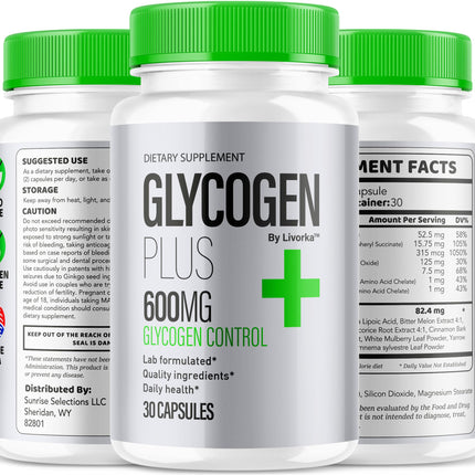 (3 Pack) Glycogen Plus – 600mg Capsules | Glycogen Support