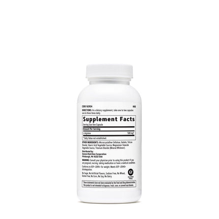 GNC L Arginine 500mg Supplement – Supports Healthy Blood Vessel Tone – 90 Servings (Pack of 2)