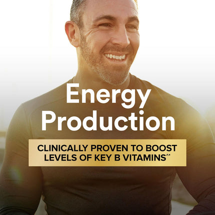 GNC Mega Men Energy & Metabolism Multivitamin Caplets | 180 Count, 90 Day Supply