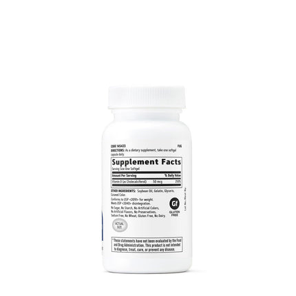 GNC Vitamin D3 50 mcg Supplement – Supports Teeth & Bone Health | 180 Servings (Pack of 2)