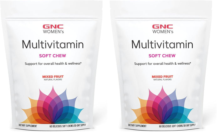 GNC Women's Multivitamin Soft Chew - Mixed Fruit (Pack of 2) | Vitamins for Women
