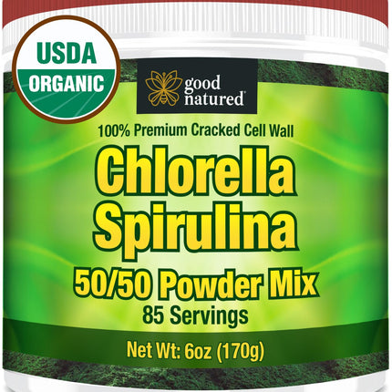 Good Natured Premium Chlorella Spirulina Powder – 85 Servings, Non-GMO, Sunlight Grown