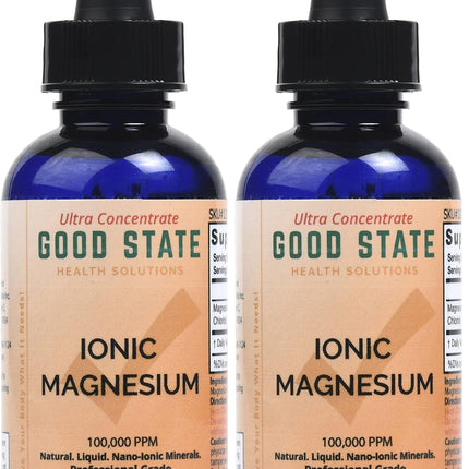 Good State Liquid Ionic Magnesium Ultra Concentrate - 100 Servings per Bottle (Pack of 2)