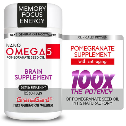 GranaGard Omega 5 – Clinically Proven Brain Support & Anti-Aging (2-Month Supply) – 120ct