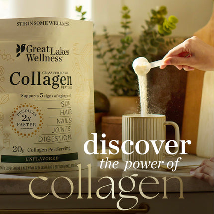 Great Lakes Wellness Collagen Peptides – Unflavored, 32 oz, 20 g/serving