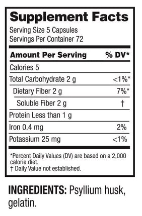 Guardian Psyllium Fiber Capsules – Natural Psyllium Husk (720Ct)