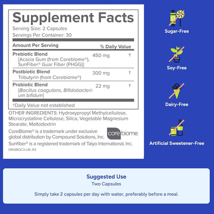 Gundry MD Bio Complete 3 — 3-in-1 Prebiotic, Probiotic, Postbiotic for Gut Health (90-Day Supply)