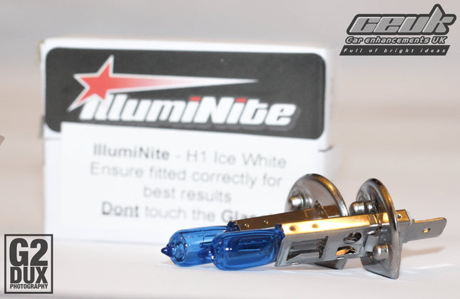 IllumiNite H1 Ice White Main Beam Bulb Upgrade – 6500K Bright White (448 | P14.5s)