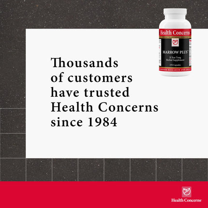 Health Concerns Marrow Plus – Chinese Herbal Formula for Anemia, Bone Marrow & Circulation – 270 Capsules