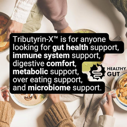 Healthy Gut Tributyrin-X | Most Bioavailable Butyrate Postbiotic for Gut Health & Leaky Gut Support | 99.9% Pure Odorless Softgels | 90 Softgels