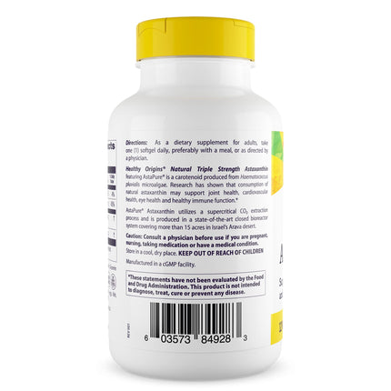 Healthy Origins Astaxanthin 12 mg – Astapure, Triple Strength, 150 Softgels