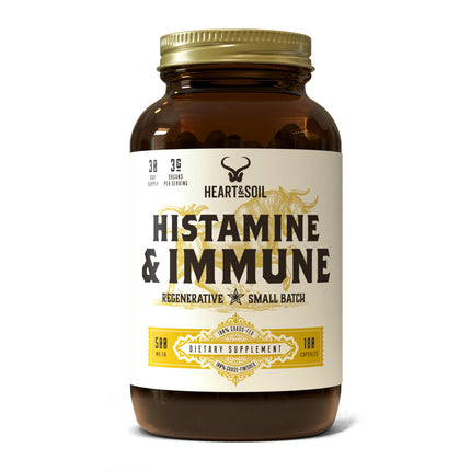 Heart & Soil Histamine & Immune Support – 3000mg DAO Enzyme (180 Capsules)