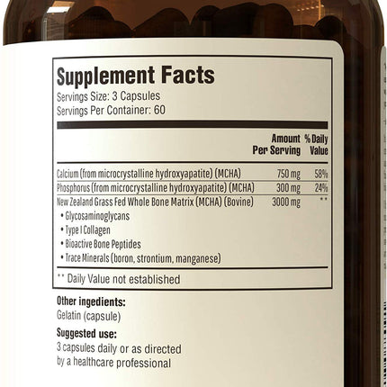 Heart & Soil Grass-Fed Bone Matrix — Joint Health & Flexibility (180 Capsules)