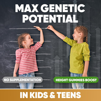 HighSpot Height Growth Gummies – Calcium 100mg, Vitamin K2 D3 25mcg, Magnesium Glycinate, Zinc