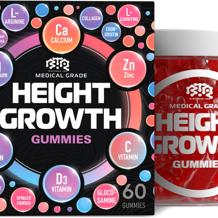 BTQ BIOTEQUE LAB BIOTEQUELAB Height Growth Gummies – Multivitamin for Teens, Kids & Adults