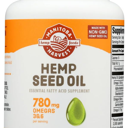 Hemp Seed Oil 1000mg, 60 Softgels – Pack of 4 | Omega-3 & 6