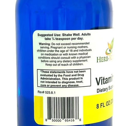 Herb-Science Liquid Vitamin B6 Drops, 8 Fl Oz – High Absorption Pyridoxine (Vegan, Alcohol-Free)