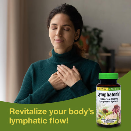 Herbs Etc. Lymphatonic Softgels – Lymphatic System Support, Gluten-Free, 60 Softgels (2 Pack)