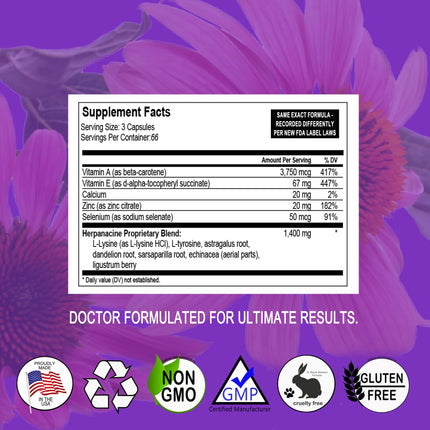 Herpanacine Diamond – Natural Skin Care & Immune Support (200 Count)