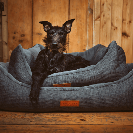 THE BALMORAL | LUXURY HERRINGBONE BOLSTER DOG BED