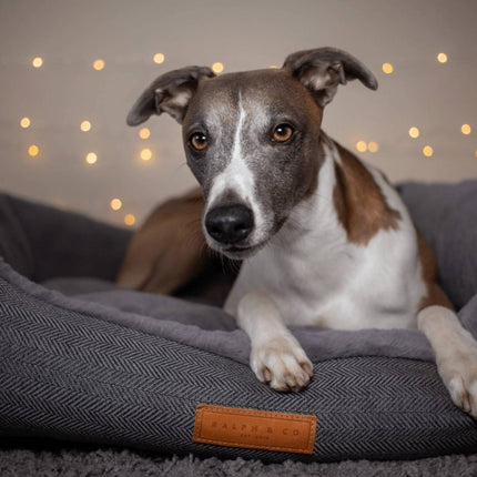 THE BALMORAL | LUXURY HERRINGBONE BOLSTER DOG BED