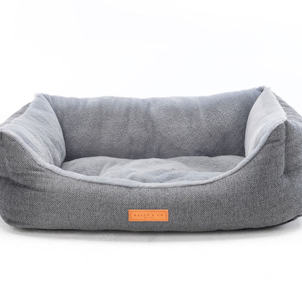 THE BALMORAL | LUXURY HERRINGBONE BOLSTER DOG BED