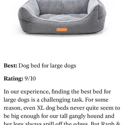 THE BALMORAL | LUXURY HERRINGBONE BOLSTER DOG BED