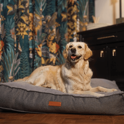 THE BALMORAL | LUXURY HERRINGBONE FLAT PILLOW DOG BED