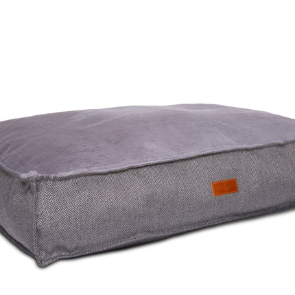THE BALMORAL | LUXURY HERRINGBONE FLAT PILLOW DOG BED