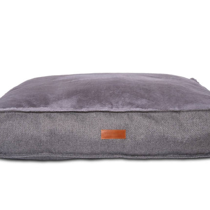 THE BALMORAL | LUXURY HERRINGBONE FLAT PILLOW DOG BED