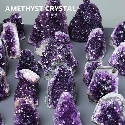 HIBCIGA Amethyst Cluster Geode – Raw Purple Quartz Crystal, 11-12 lb