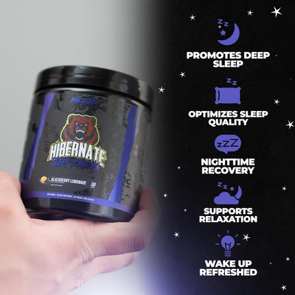 Hibernate Sleep Supplement — Deep Sleep & Relaxation, 30 Servings | Blackberry Lemonade