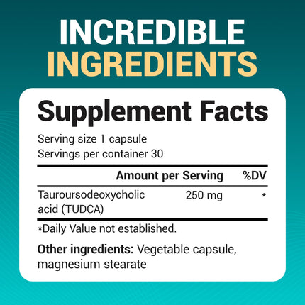 Dr. Berg TUDCA Supplement – Liver Health & Digestive Support (30 Capsules)
