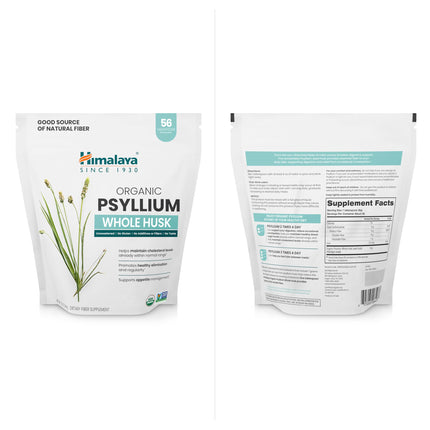 Himalaya Organic Psyllium Whole Husk – 2-Pack, 56 Tbsp, Unflavored, USDA Organic, Non-GMO Fiber Supplement