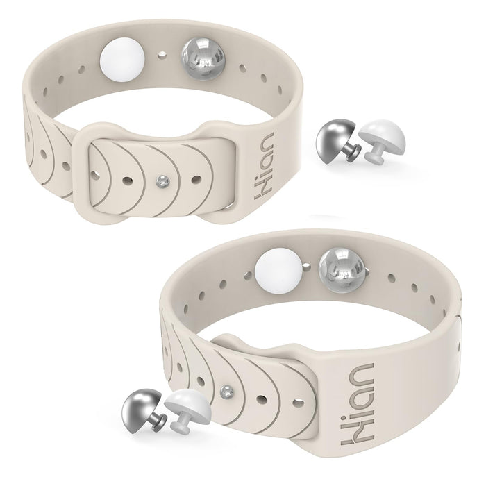Hion Motion Sickness Bracelets – Acupressure Wristbands for Nausea (1 Pair, Starlight)