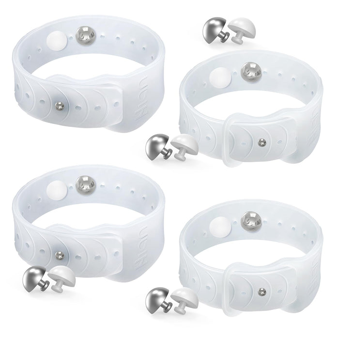 Hion Motion Sickness Bracelets – Sea Sickness Wristbands, 2 Pairs (Transparent)