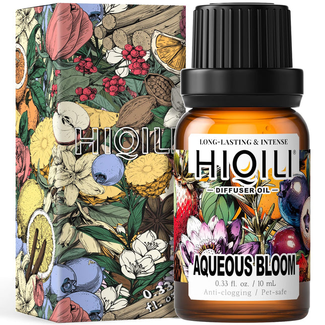 HIQILI Aqueous Bloom Diffuser Oil – Long-Lasting Scent for Large Spaces | Pets & Home (0.34 fl oz)