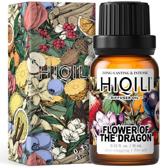 HIQILI Flower of The Dragon Diffuser Oil - Long-Lasting Refill for Humidifiers & Reed Diffusers, Hotel-Grade Scent, 0.34 Fl Oz