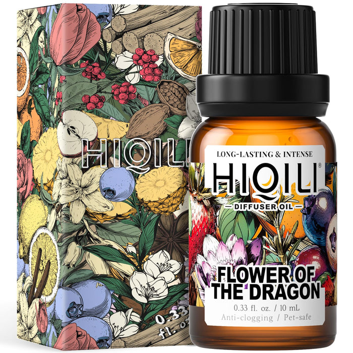 HIQILI Flower of The Dragon Diffuser Oil - Long-Lasting Refill for Humidifiers & Reed Diffusers, Hotel-Grade Scent, 0.34 Fl Oz