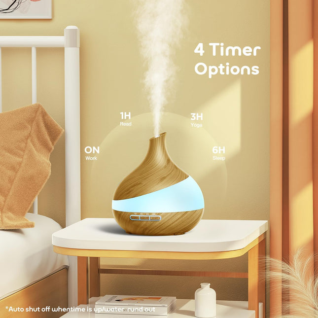 HJTHJT 500ml Essential Oil Diffuser with Remote – 14-Color LED Night Light