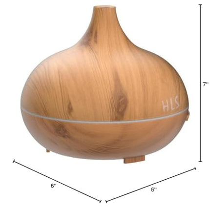 HLS Aroma Diffusers for Essential Oils Large Room Set with 10 Oils | Ultrasonic Aromatherapy Diffuser & Humidifier