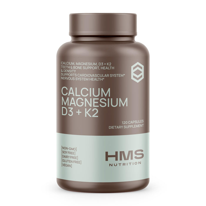 Calcium Magnesium D3 + K2 for Bone Health – HMS Nutrition | 120 Capsules