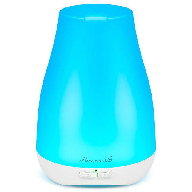 Homeweeks 100ml Colorful Essential Oil Diffuser | Adjustable Mist & Auto Off