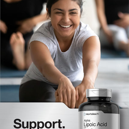 Horbäach Alpha Lipoic Acid 600mg + Biotin Optimizer – 240 Capsules (Pack of 2) | Gluten Free, Non-GMO