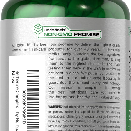 Horbäach Berberine with Ceylon Cinnamon – 2000mg, 120 Veggie Capsules (Pack of 2) | Vegetarian, Non-GMO & Gluten Free
