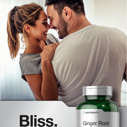 Horbäach Ginger Root Capsules 1500 mg | 150 Pills | Non-GMO, Gluten Free | Ginger Root Extract