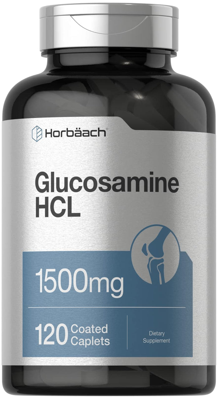 Horbäach Glucosamine HCL 1500mg – 120 Caplets | Non-GMO & Gluten Free